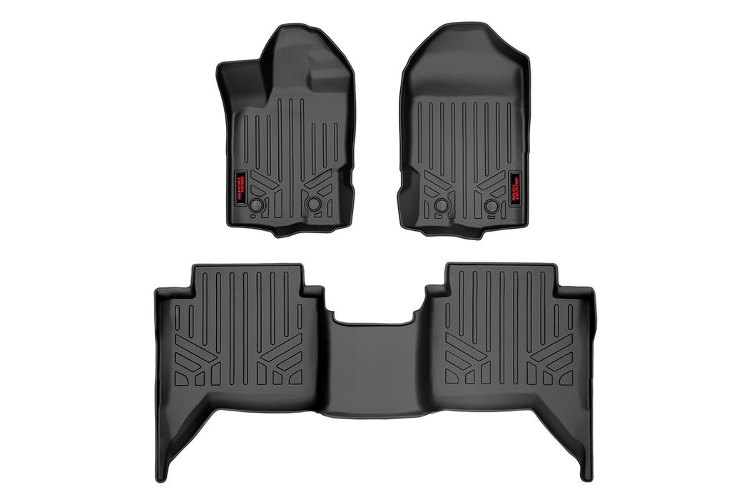 Rough Country M-51002 Heavy Duty Floor Mats Front/Rear-19-20 Ford Ranger Crew Cab Rough Country - Truck Part Superstore