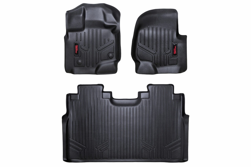 Rough Country M-51512 Heavy Duty Floor Mats Front/Rear-15-20 Ford F-150 SuperCrew Cab Rough Country - Truck Part Superstore