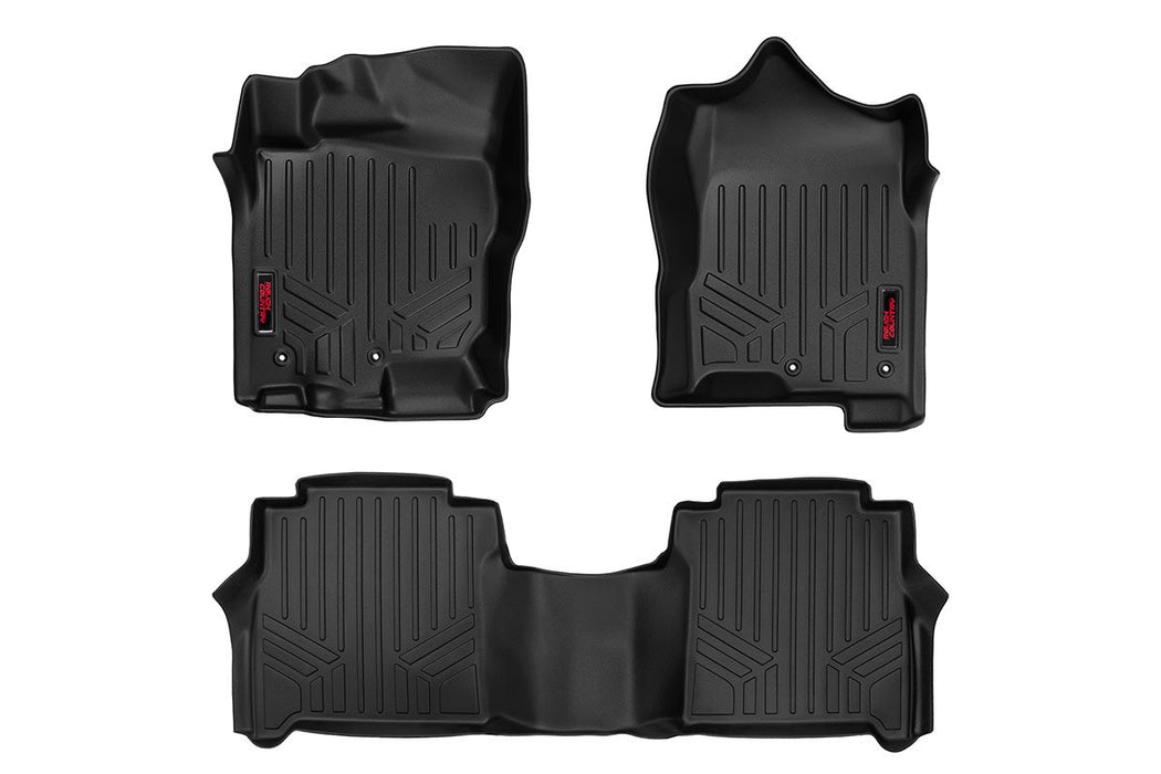 Rough Country M-80513 Heavy Duty Floor Mats Front/Rear-08-20 Nissan Frontier Crew Cab Rough Country - Truck Part Superstore