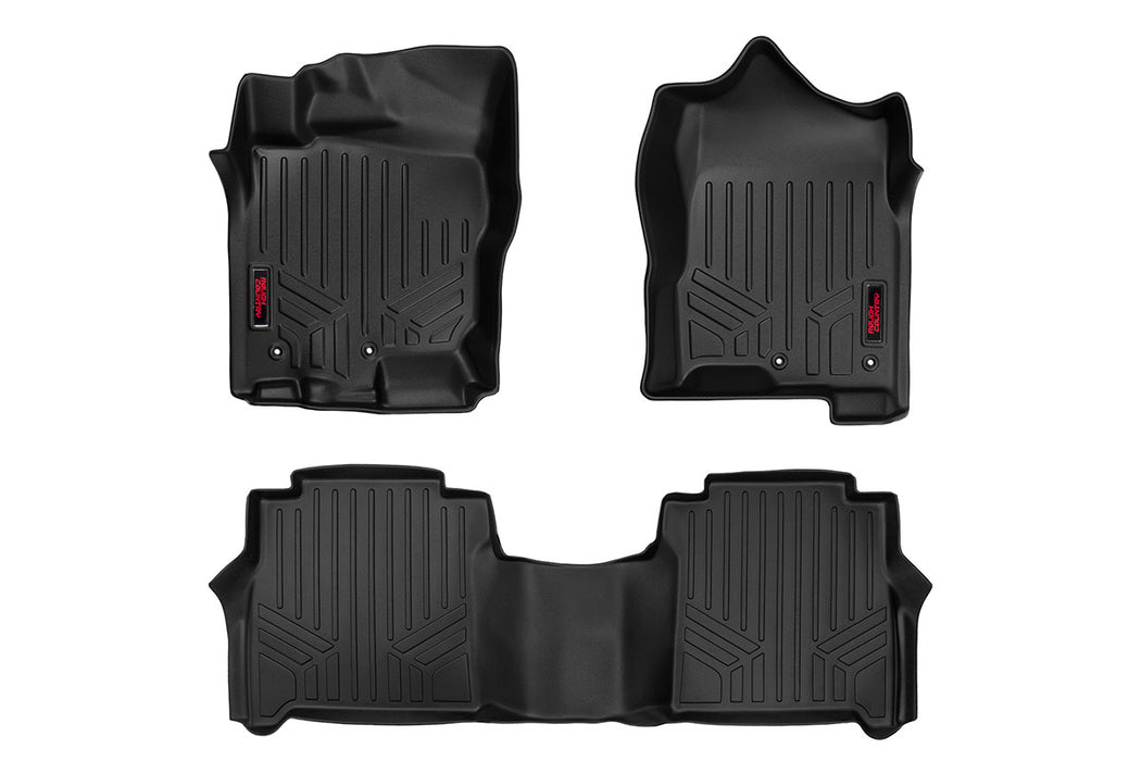 Rough Country M-81712 Heavy Duty Floor Mats Front/Rear-16-20 Nissan Titan, Titan XD Crew Cab Rough Country - Truck Part Superstore