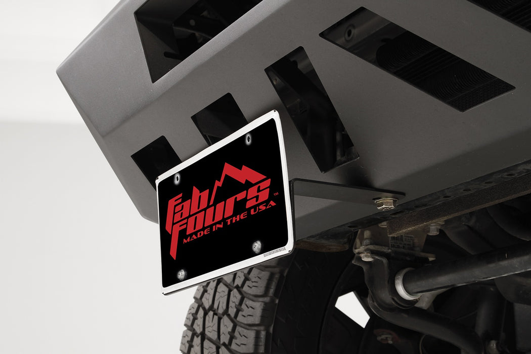 Fab Fours M2250-1 Vengeance Front License Plate Bracket; 2 Stage Black Powder Coated; Short; - Truck Part Superstore