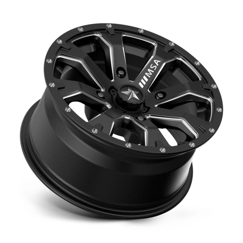 MSA Offroad Wheels M42-04710 MA42 14X7 4X110 S-BLK MILL 10MM - Truck Part Superstore