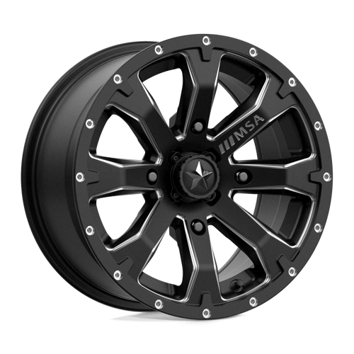 MSA Offroad Wheels M42-04710 MA42 14X7 4X110 S-BLK MILL 10MM - Truck Part Superstore