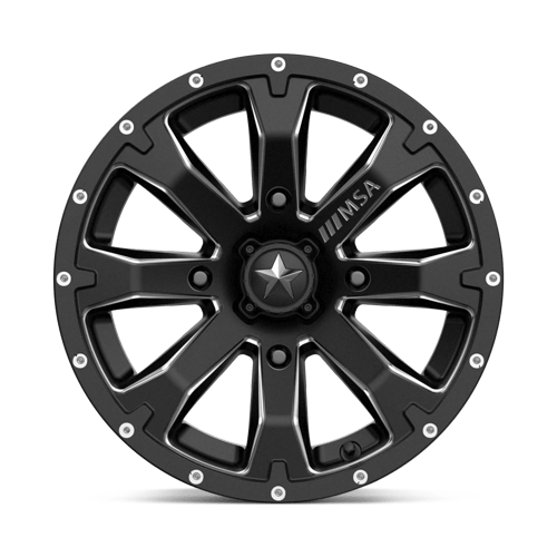 MSA Offroad Wheels M42-04756 MA42 14X7 4X156 S-BLK MILL 10MM - Truck Part Superstore