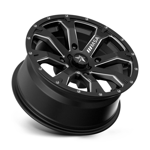 MSA Offroad Wheels M42-05710 MA42 15X7 4X110 S-BLK MILL 10MM - Truck Part Superstore