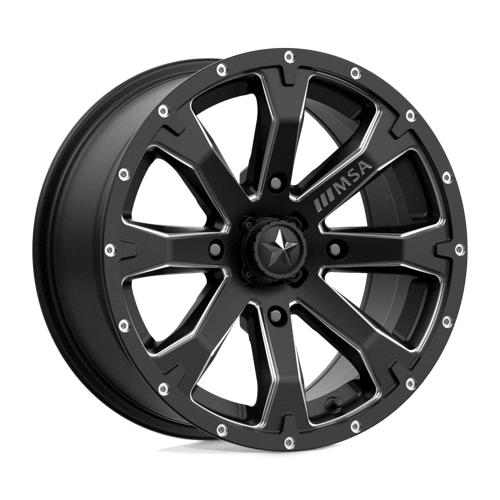 MSA Offroad Wheels M42-05710 MA42 15X7 4X110 S-BLK MILL 10MM - Truck Part Superstore