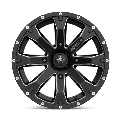 MSA Offroad Wheels M42-05756 MA42 15X7 4X156 S-BLK MILL 10MM - Truck Part Superstore