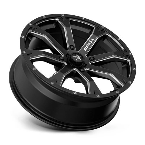 MSA Offroad Wheels M42-08737 MA42 18X7 4X137 S-BLK MILL 10MM - Truck Part Superstore