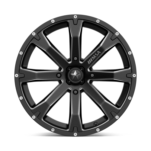 MSA Offroad Wheels M42-08737 MA42 18X7 4X137 S-BLK MILL 10MM - Truck Part Superstore