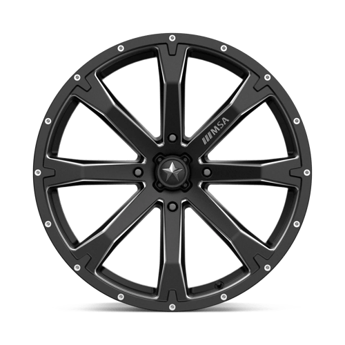 MSA Offroad Wheels M42-020756 MA42 20X7 4X156 S-BLK MILL 10MM - Truck Part Superstore