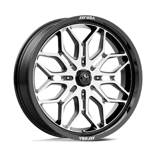MSA Offroad Wheels MA047BD22704810 MA47 22X7 4X137 G-BLK-MACH 10MM - Truck Part Superstore