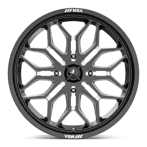 MSA Offroad Wheels MA047BE20704010 MA47 20X7 4X110 G-BLK-MILL 10MM - Truck Part Superstore