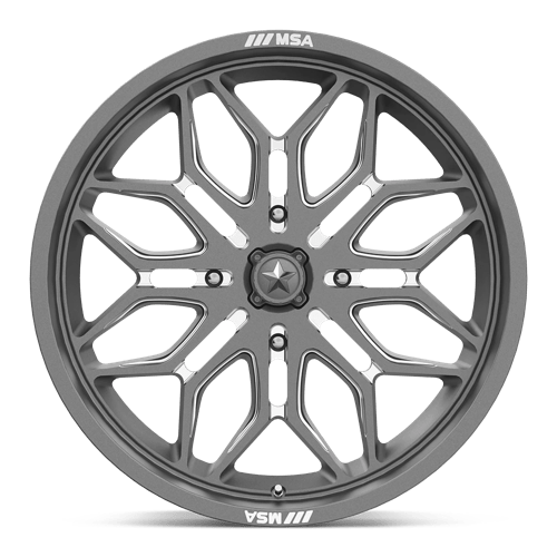MSA Offroad Wheels MA047AX22704410 MA47 22X7 4X156 GNMTL-MILL 10MM - Truck Part Superstore