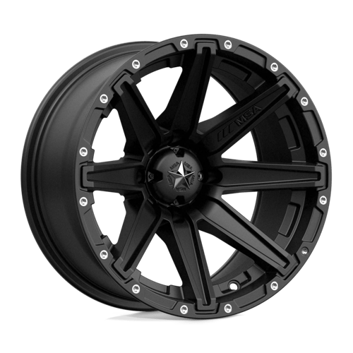 MSA Offroad Wheels M33-14710 MA33 14X7 4X110 S-BLK -47MM - Truck Part Superstore