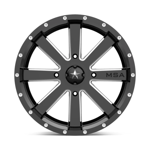 MSA Offroad Wheels M34-022737M MA34 22X7 4X137 G-BLK MILL 00MM - Truck Part Superstore