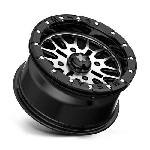 MSA Offroad Wheels M37-04737 MA37 14X7 4X137 G-BLK MACH 10MM - Truck Part Superstore