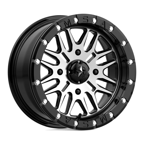MSA Offroad Wheels M37-05756 MA37 15X7 4X156 G-BLK MACH 10MM - Truck Part Superstore