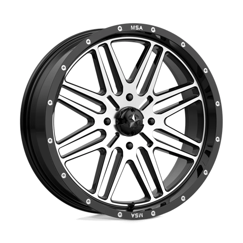 MSA Offroad Wheels M38-020756 MA38 20X7 4X156 G-BLK MACH 10MM - Truck Part Superstore