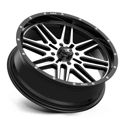 MSA Offroad Wheels M38-020756 MA38 20X7 4X156 G-BLK MACH 10MM - Truck Part Superstore
