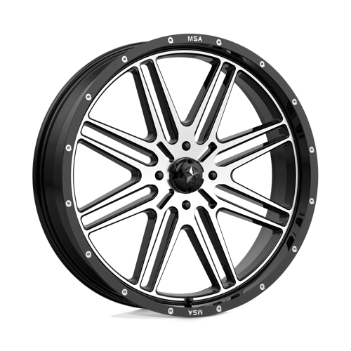 MSA Offroad Wheels M38-024756 MA38 24X7 4X156 G-BLK MACH 10MM - Truck Part Superstore