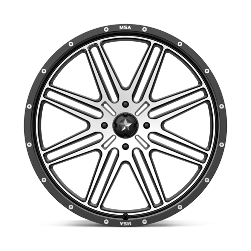 MSA Offroad Wheels M38-024756 MA38 24X7 4X156 G-BLK MACH 10MM - Truck Part Superstore