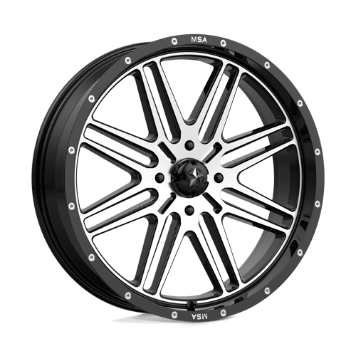 MSA Offroad Wheels M38-022756 MA38 22X7 4X156 G-BLK MACH 10MM - Truck Part Superstore
