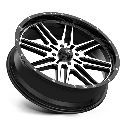 MSA Offroad Wheels M38-022756 MA38 22X7 4X156 G-BLK MACH 10MM - Truck Part Superstore