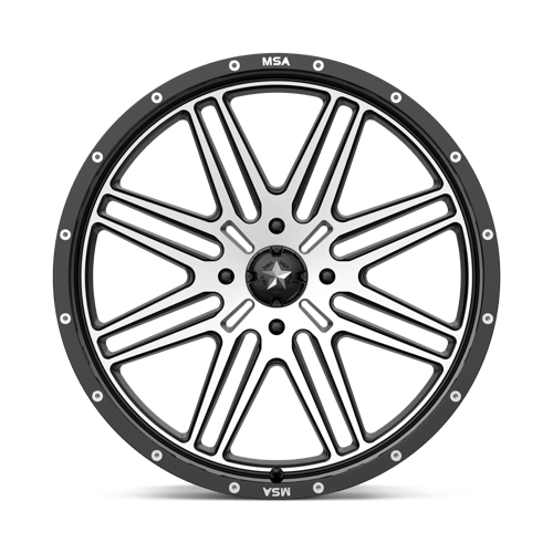MSA Offroad Wheels M38-022756 MA38 22X7 4X156 G-BLK MACH 10MM - Truck Part Superstore