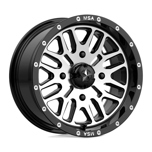 MSA Offroad Wheels M38-04737 MA38 14X7 4X137 G-BLK MACH 10MM - Truck Part Superstore