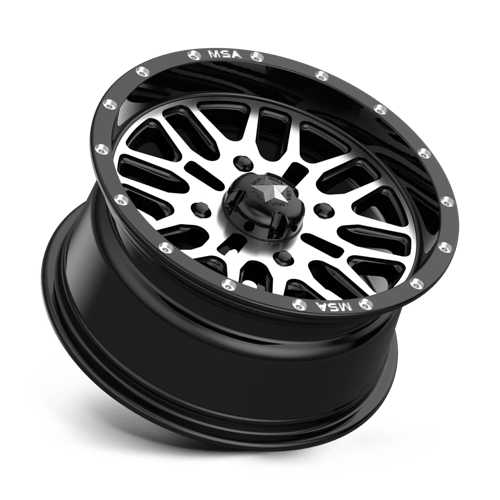 MSA Offroad Wheels M38-04756 MA38 14X7 4X156 G-BLK MACH 10MM - Truck Part Superstore