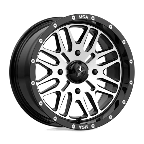 MSA Offroad Wheels M38-05737 MA38 15X7 4X137 G-BLK MACH 10MM - Truck Part Superstore