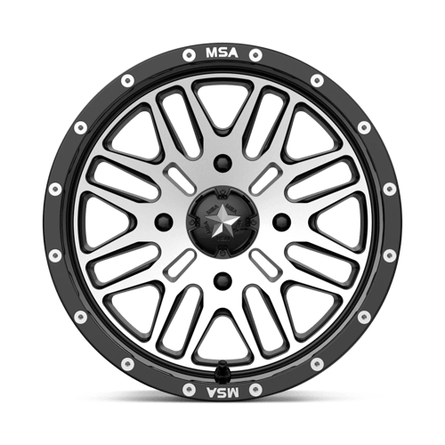 MSA Offroad Wheels M38-05756 MA38 15X7 4X156 G-BLK MACH 10MM - Truck Part Superstore