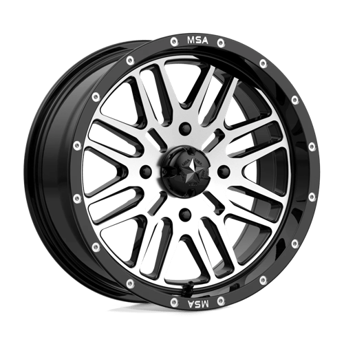 MSA Offroad Wheels M38-06756 MA38 16X7 4X156 G-BLK MACH 10MM - Truck Part Superstore