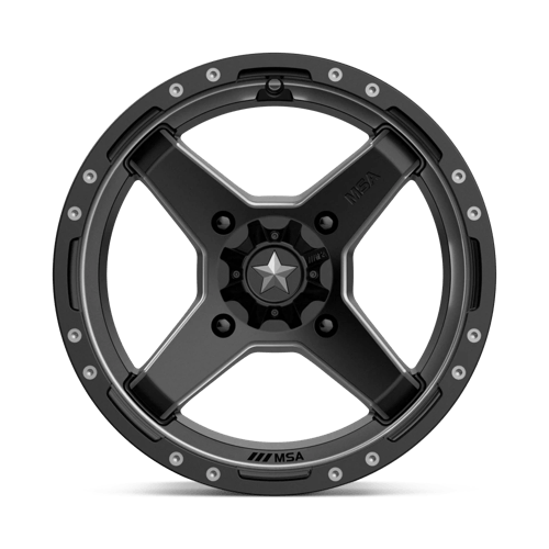 MSA Offroad Wheels M39-05737 MA39 15X7 4X137 S-BLK TTCC 10MM - Truck Part Superstore