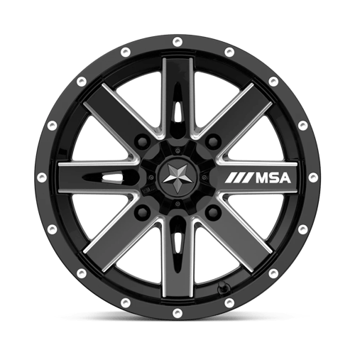 MSA Offroad Wheels M41-04710 MA41 14X7 4X110 G-BLK MILL 10MM - Truck Part Superstore