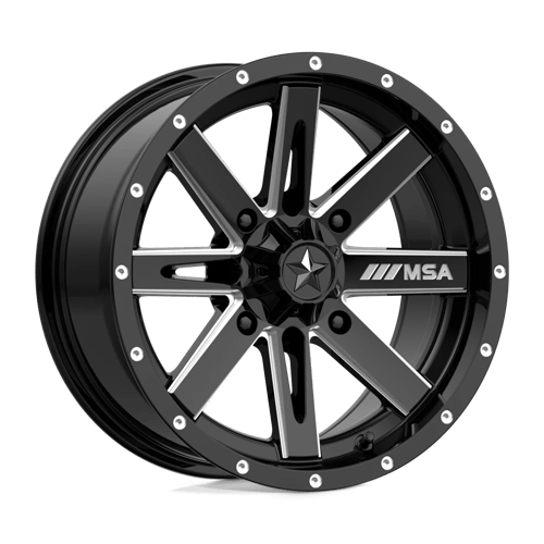 MSA Offroad Wheels M41-05737 MA41 15X7 4X137 G-BLK MILL 10MM - Truck Part Superstore