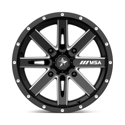 MSA Offroad Wheels M41-05737 MA41 15X7 4X137 G-BLK MILL 10MM - Truck Part Superstore
