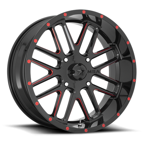 MSA Offroad Wheels M35-022737R MA35 22X7 4X137 G-BLK MILL RTCC 00MM - Truck Part Superstore