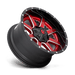 Fuel 2PC D25022205747 D250 22X12 5X5.0/5.5 GL-RED -44MM - Truck Part Superstore
