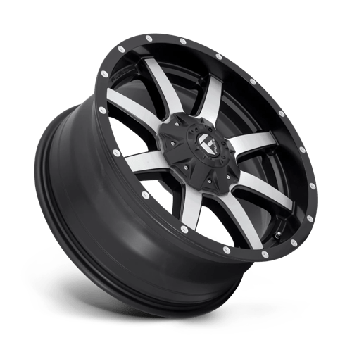 Fuel 1PC D53717909845 D537 17X9 6X135/5.5 MT-BLK-MACH -12MM - Truck Part Superstore