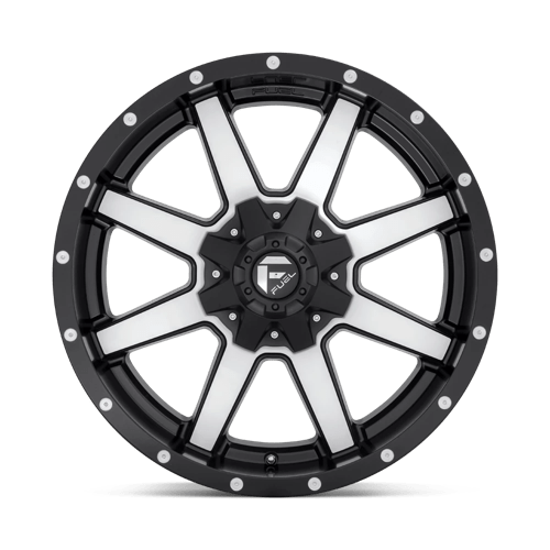Fuel 1PC D53720200547 D537 20X12 5X5.0/135 MT-BLK-MACH -44MM - Truck Part Superstore