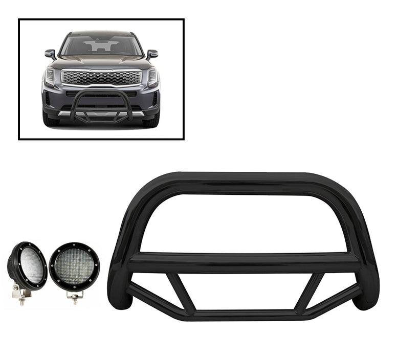 Black Horse Off Road MBB-B7502-PLFB Black Steel No skid plate - Truck Part Superstore