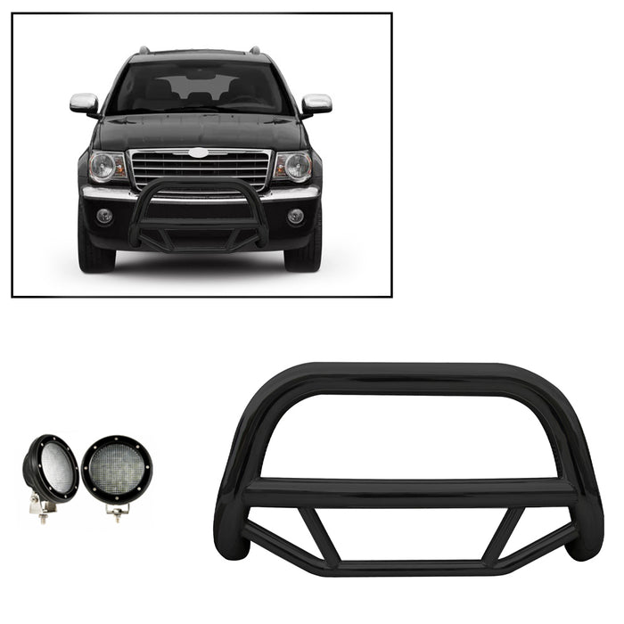 Black Horse Off Road MBB-DOC1005-PLFB Black Steel No skid plate - Truck Part Superstore