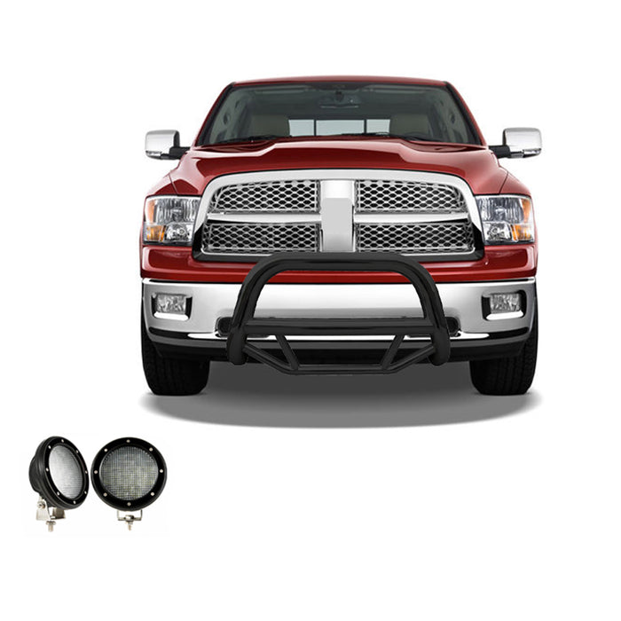 Black Horse Off Road MBB-DOE1011-PLFB Black Steel No skid plate - Truck Part Superstore