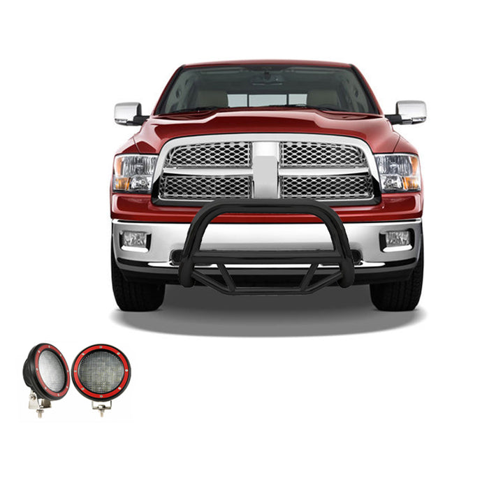 Black Horse Off Road MBB-DOE1011-PLFR Black Steel No skid plate - Truck Part Superstore