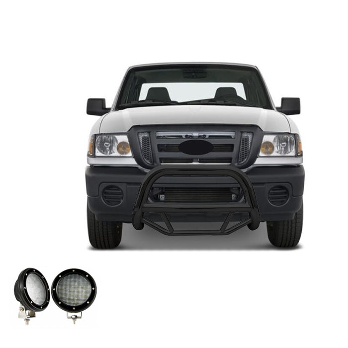 Black Horse Off Road MBB-FOB1501-PLFB Black Steel No skid plate - Truck Part Superstore
