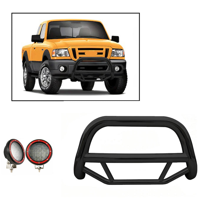 Black Horse Off Road MBB-FOB1501-PLFR Black Steel No skid plate - Truck Part Superstore