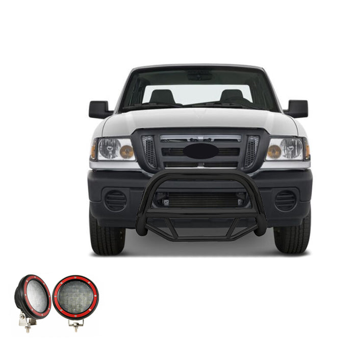 Black Horse Off Road MBB-FOB1501-PLFR Black Steel No skid plate - Truck Part Superstore