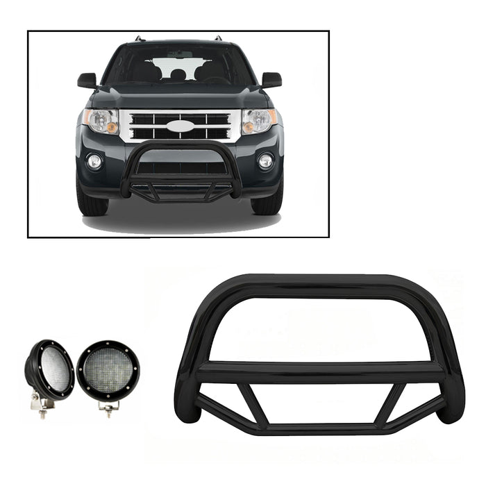 Black Horse Off Road MBB-FOB2601-PLFB Black Steel No skid plate - Truck Part Superstore