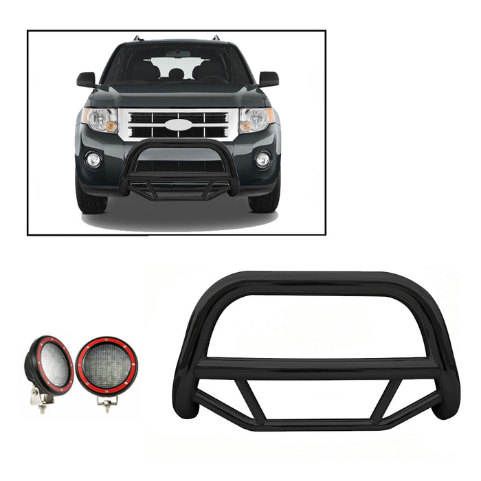 Black Horse Off Road MBB-FOB2601-PLFR Black Steel No skid plate - Truck Part Superstore